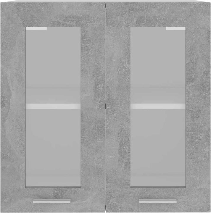 Image du produit vidaXL Nazonor (1x Hängeschrank aus Glas (2 Türen) 60 cm breit, 60 cm hoch) (60 x 31 x 60 cm)