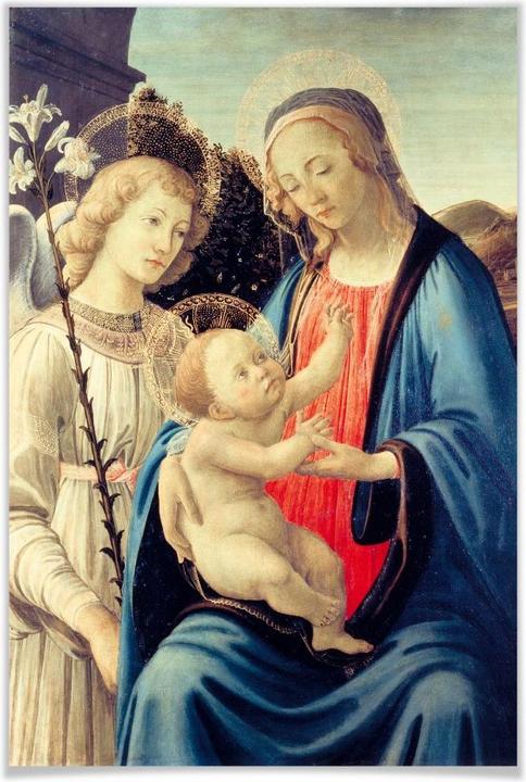 Image du produit Trenddeko Botticelli - Vierge à l'Enfant avec un ange (50 x 75 cm)