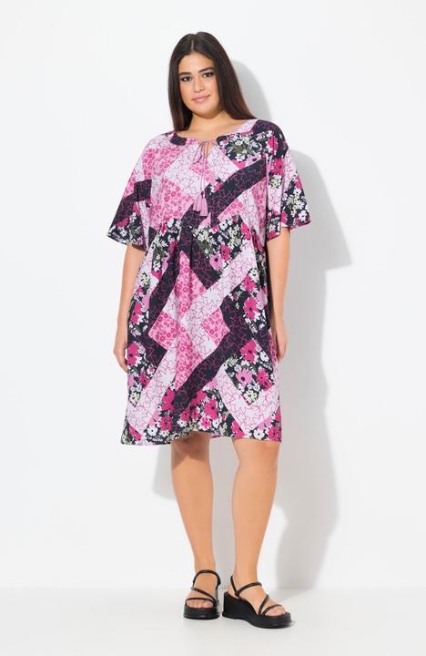 Produktbild Ulla Popken Kleid, A-Linie, Tunika-Ausschnitt, Halbarm (50, 52)