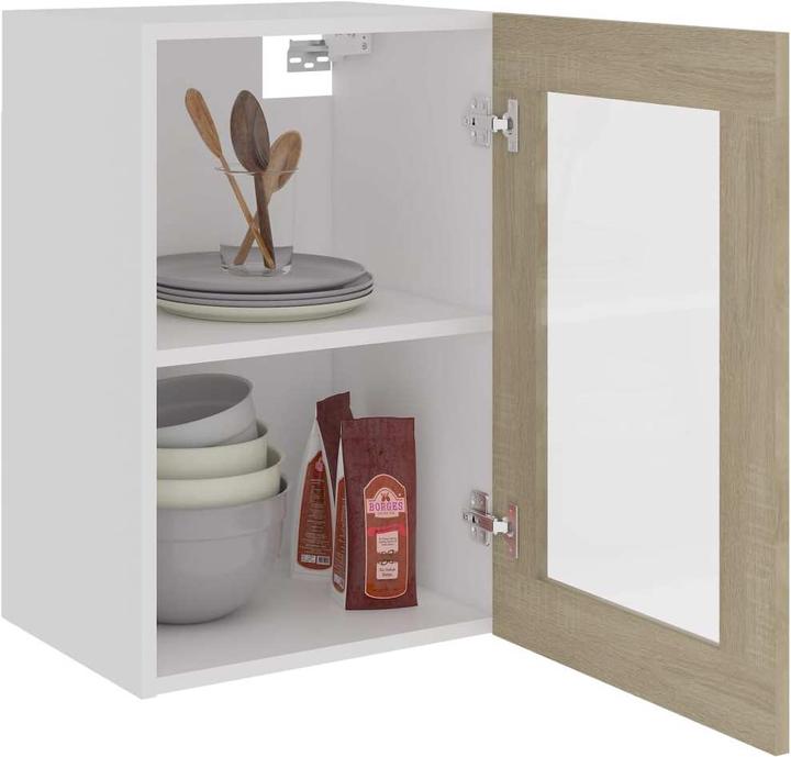 Image du produit vidaXL Allie 1x hanging glass cabinet (1 door) 40 cm wide 60 cm high (40 x 31 x 60 cm)