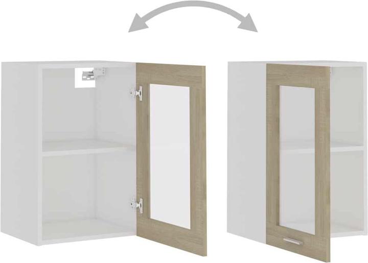 Image du produit vidaXL Allie 1x hanging glass cabinet (1 door) 40 cm wide 60 cm high (40 x 31 x 60 cm)