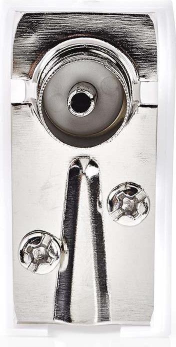 Actual product image Nedis IEC (coax) plug, angled | socket - square design - 2 pieces | white (Antenna cable)