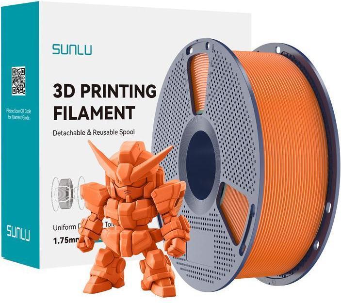 Actual product image Sunlu PLA+ 2.0-Filament (Sunny Orange) (PLA+, 1.75 mm, 1000 g)