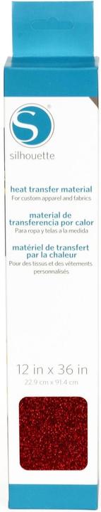 Silhouette Aufbügelfolie Glitzer, rot