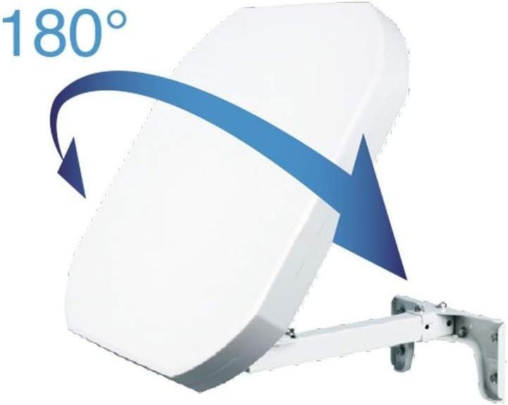 Image du produit Metronic Antenne satellite plate, réception numérique idéale, LNB double intégré, jumelle blanche (Antenne plate, DVB-S / -S2)