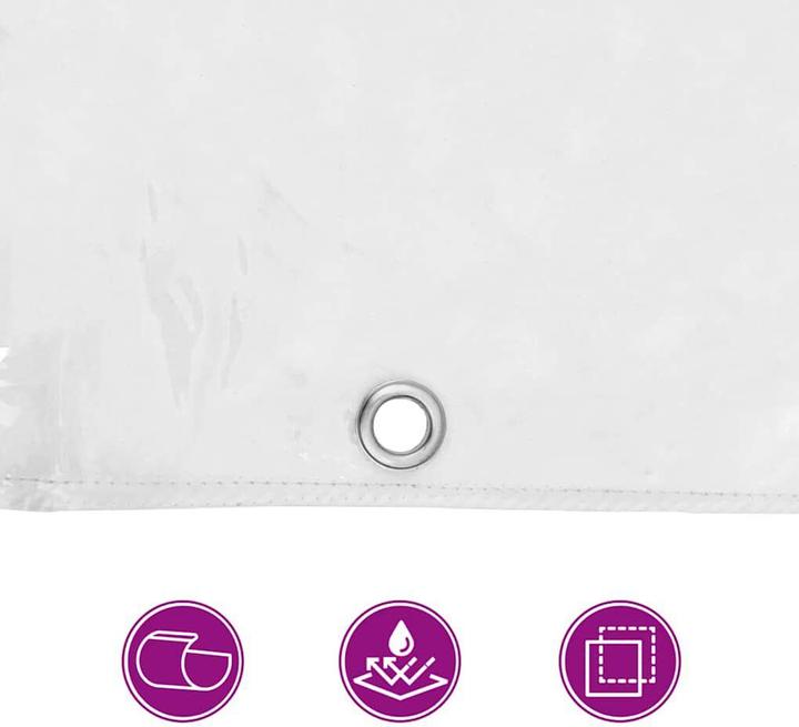 Produktbild vidaXL Transparente Plane mit Ösen 3x12 m PVC durchsichtige Plane (12 x 3 m)