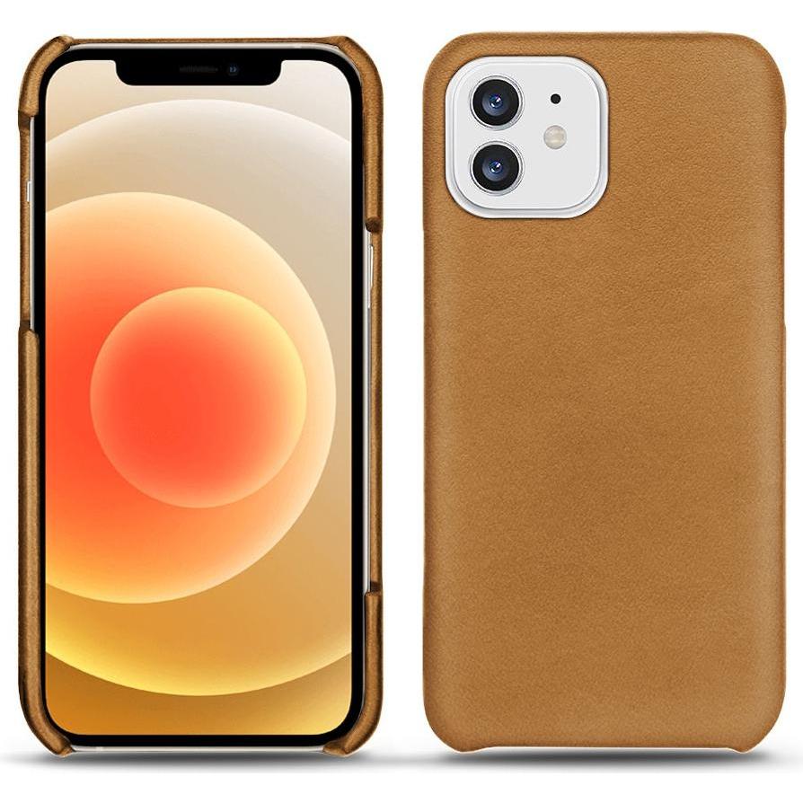 Noreve Lederschutzhülle (Apple iPhone 12), Smartphone Hülle, Braun