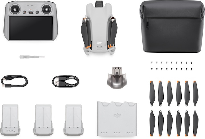 Image du produit DJI Mini 3 avec contrôleur RC et Fly More Combo (38 min, 248 g, 48 Mpx)