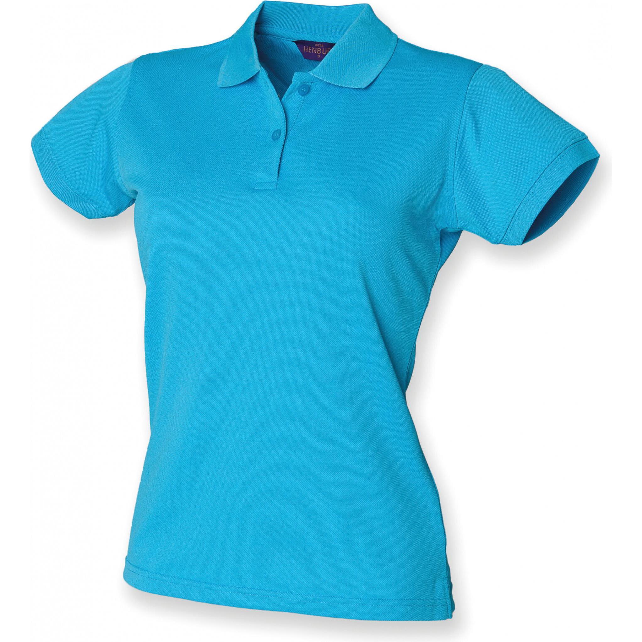 Henbury, Damen, Shirt, Cool Plus, Türkis, (XL)