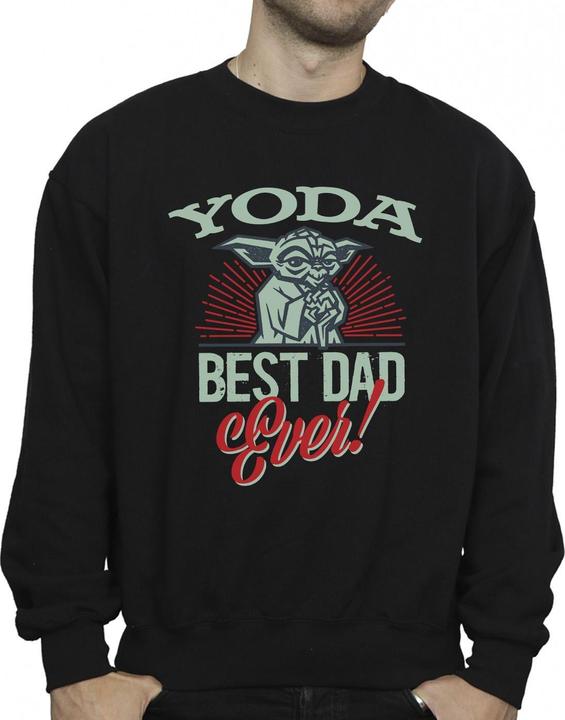 Actual product image Star Wars Mens Mandalorian Yoda Dad Sweatshirt (S)