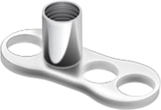 Actual product image Star Piercing Dermal Anchor Anchor three hole (Titanium, without brass)