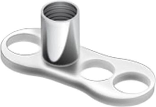 Produktbild Star Piercing Dermal Anchor Anker drei Loch (ohne Messing, Titan G23)
