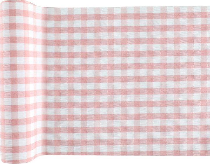 Rose-blanc à carreaux