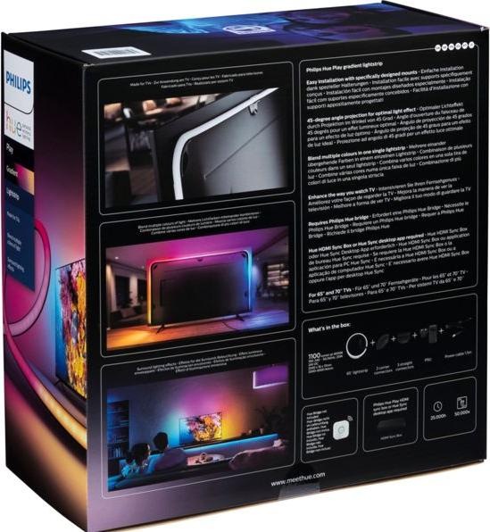 Actual product image Philips Hue Play Gradient Lightstrip 65" (RGBW, 254 cm, Indoor)