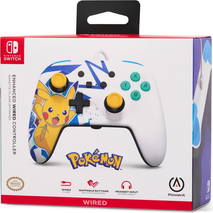 Immagine prodotto PowerA Controller cablato migliorato per Nintendo Switch - Pikachu ad alta tensione (Switch)