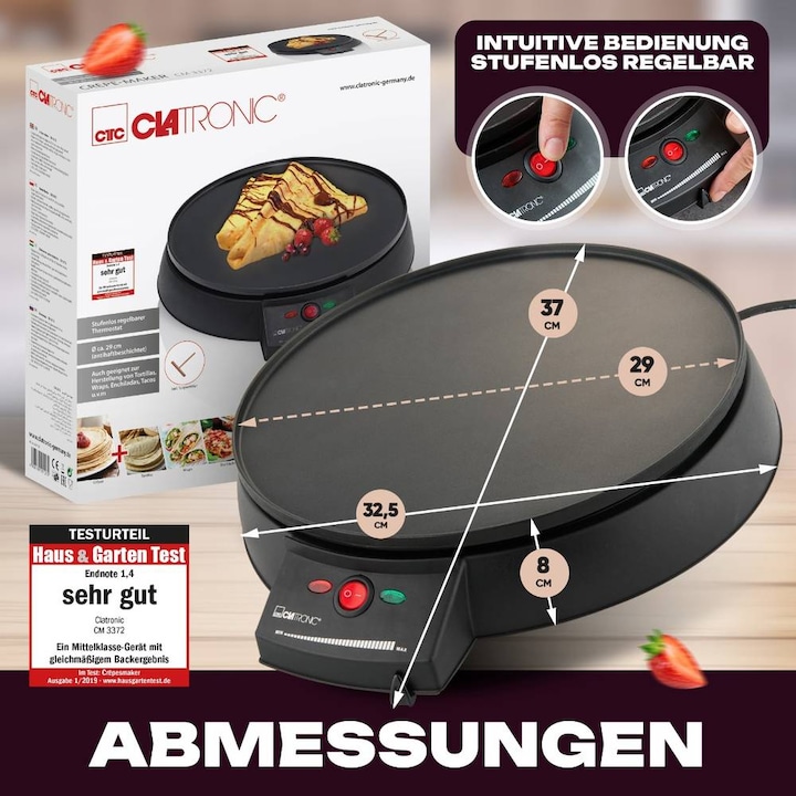 Actual product image Clatronic Crêpe Maker CM 3372