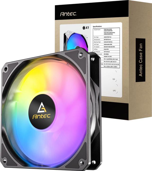 Image du produit Antec P12R PWM ARGB 120mm Fan (P12R PWM ARGB) (120 mm, 1x)