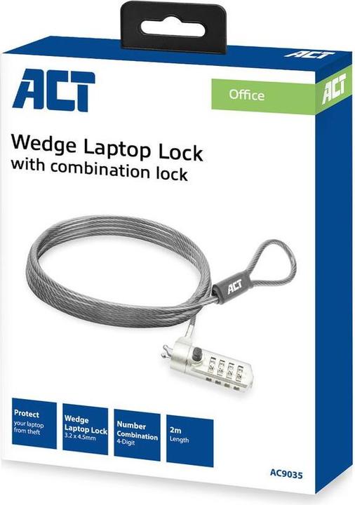 Produktbild Wedge Laptop Lock with combination lock