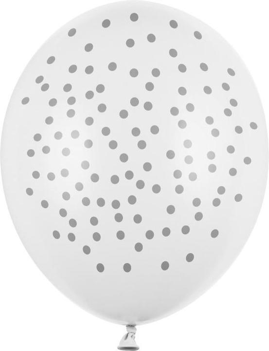 Image du produit Partydeco Ballons à pois - Blanc 30cm (6pcs) (6 x)