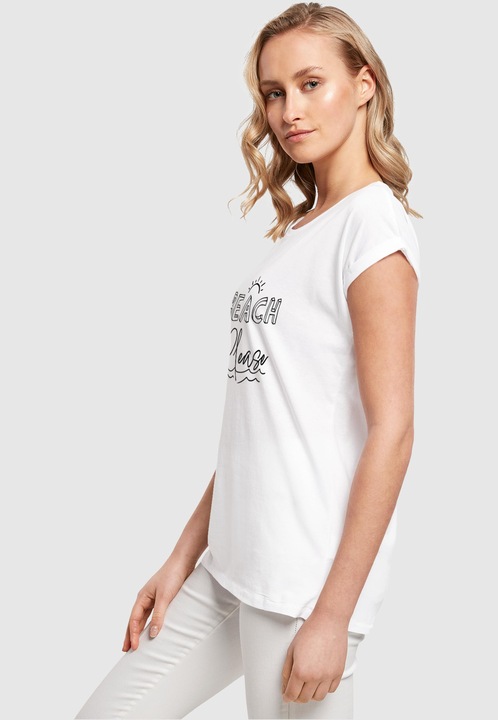 Produktbild Merchcode Ladies Beach Please Extended Shoulder Tee - 112615 (L)