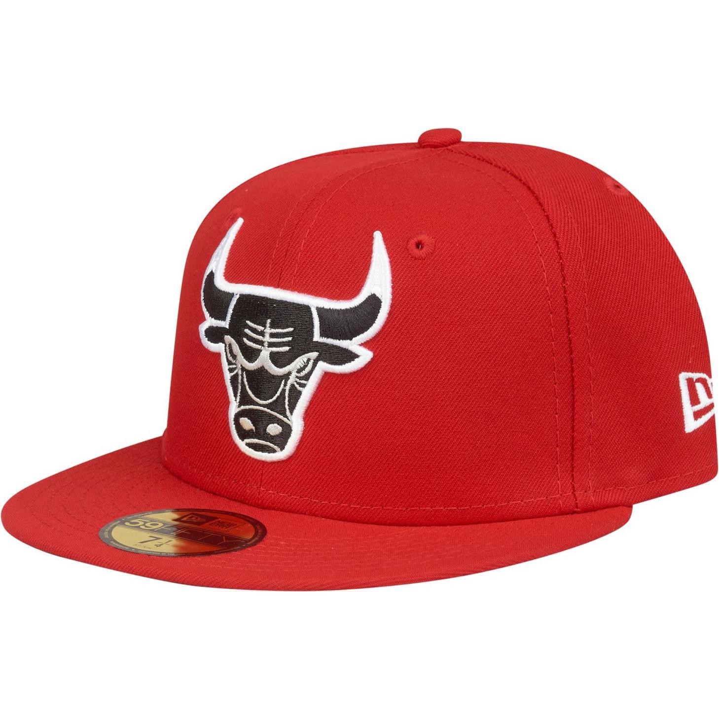 New Era, Herren, Cap, 59Fifty Fitted Cap - NBA Chicago Bulls rot - 7 3/8, Rot, (7 3/8)