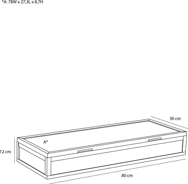 Produktbild Hübsch View Deko-glaskaste (80 x 30 x 12 cm)