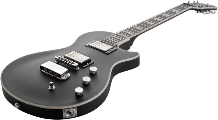 Actual product image Hagstrom Electric Guitar, Ultra Max, Black Satin (Electric guitar, Maple, Mahogany)