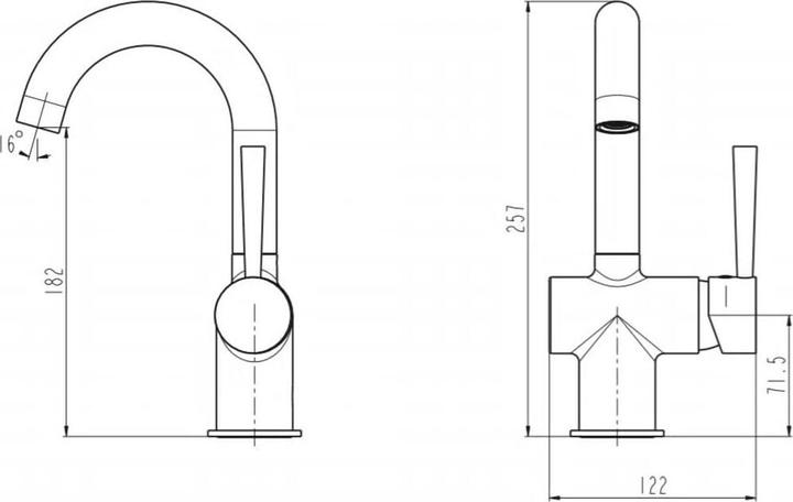 Immagine prodotto Schütte Rubinetto bagno CORNWALL miscelatore lavabo da appoggio cromato miscelatore monocomando 79011