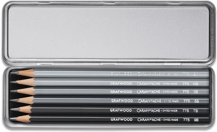 Immagine prodotto Caran d'Ache Graphite Line Grafwood Metallschachtel (3.60 mm, 2H, 5B, 7B, 3B, HB, 9B, 6 x)