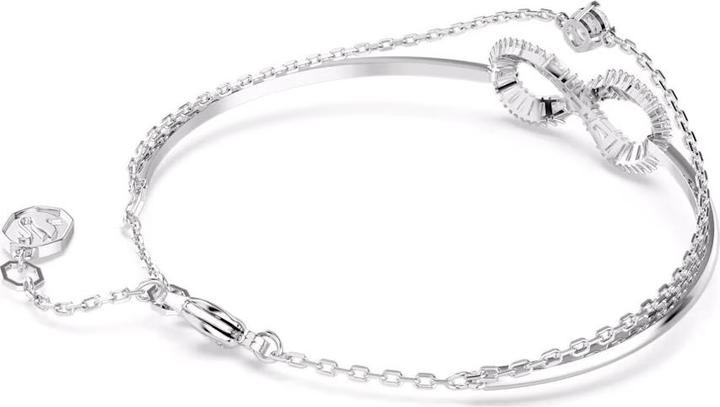 Produktbild Swarovski Hyperbola Armreif Unendlichkeit Weiss (16.50 cm, Rhodiniertes Metall)