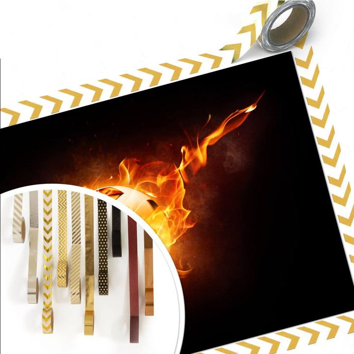 Actual product image Trenddeko Football in flames (100 x 70 cm)