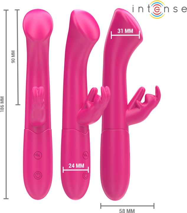 Intense Julieta Rabbit Vibrator 18,6 cm 10 Vibrations Pink