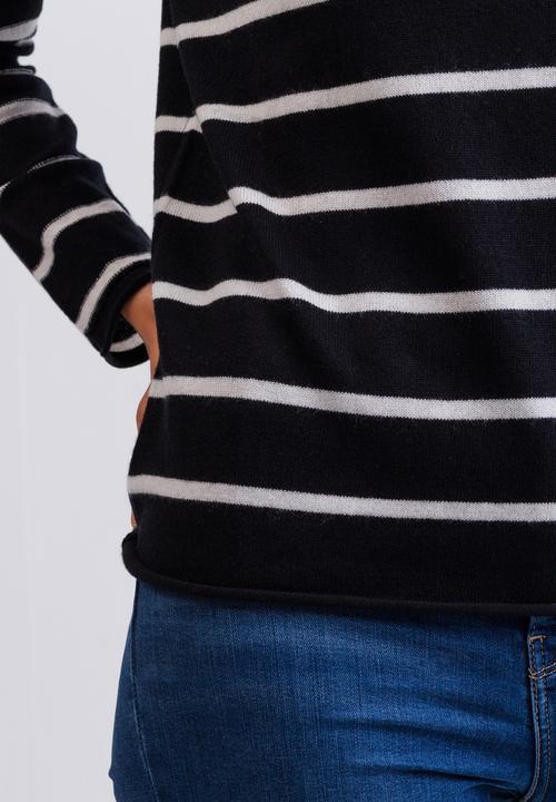 Immagine prodotto Cash-Mere Kaschmir Rundhals Pullover gestreift (XS, S)