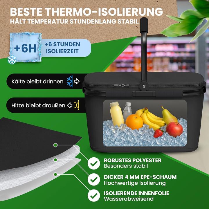 Produktbild Cottara Thermo Einkaufskorb mit Isolierung und Deckel
