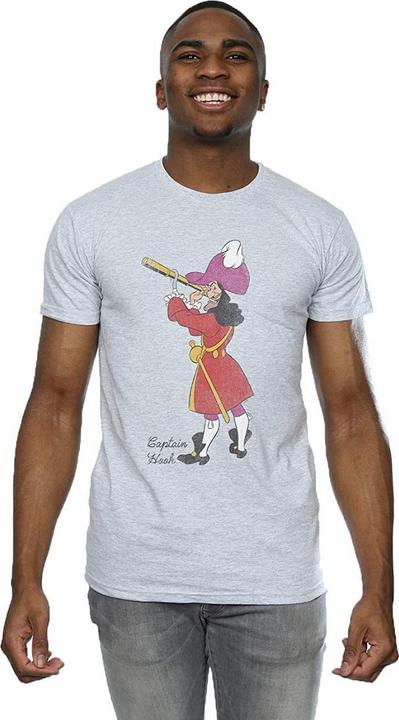 Actual product image Disney Mens Classic Captain Hook Heather T-Shirt (M)
