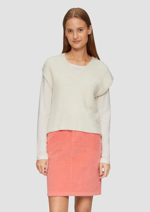 Produktbild S.Oliver Strickpullover Pullunder aus Teddy-Bouclé (40)
