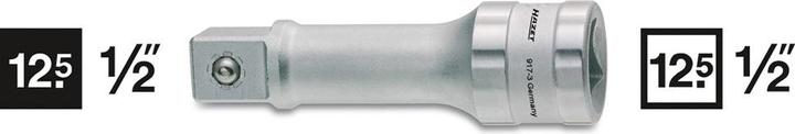 Actual product image HAZET Extension 917-3 ∙ Square, hollow 12.5 mm (1/2 inch) ∙ Square, solid 12.5 mm (1/2 inch)
