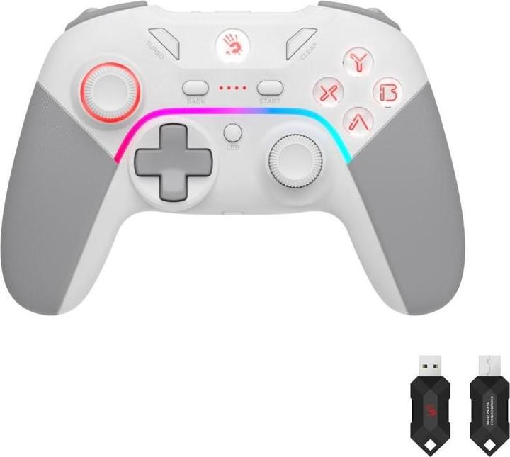 A4Tech Bloody GPW70 weiss / Gamepad / PS3 / PC / Switch / Android / 2,4GHz / USB-C (Android, PC, PS3, Switch)