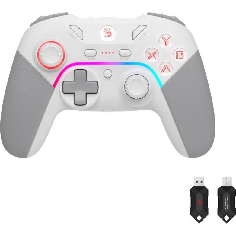 A4Tech Bloody GPW70 bianco / Gamepad / PS3 / PC / Switch / Android / 2,4GHz / USB-C (Android, Switch, PS3, PC), Controller gaming, Bianco