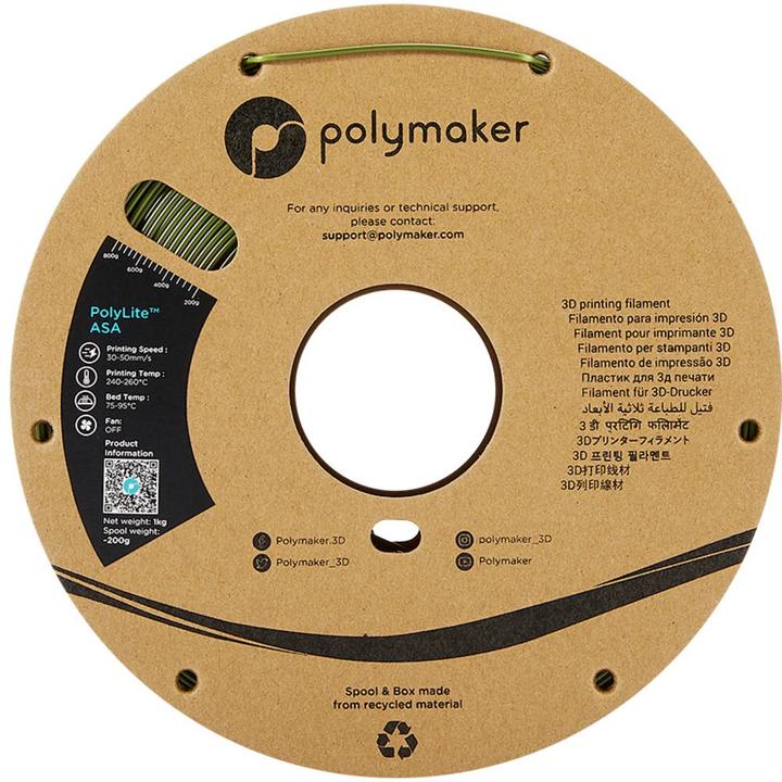 Productafbeelding Polymaker PolyLite ASA (ASA, 1.75 mm, 1000 g, Groen)