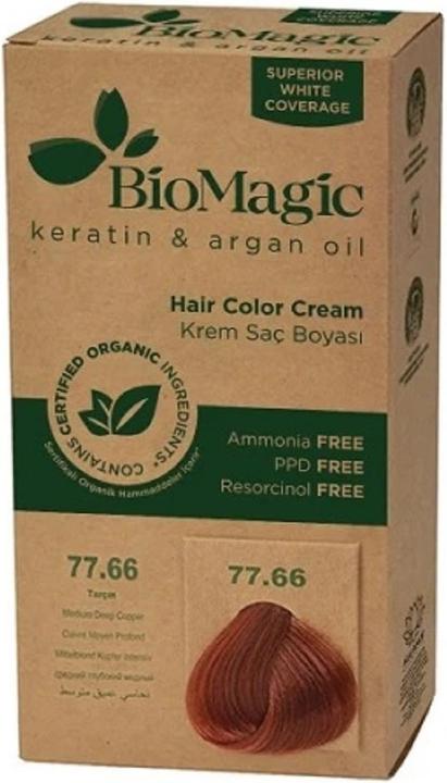 Produktbild Biomagic Haarfärbemittel Medium Dark Kupfer (77,66) 250 g - Biomagisch (77,66 Medium Deep Copper)