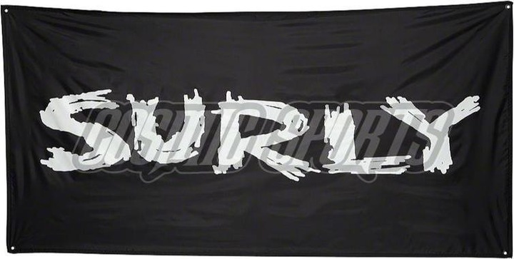 Actual product image Surly Logo Banner, 180x90cm, with exelets, black