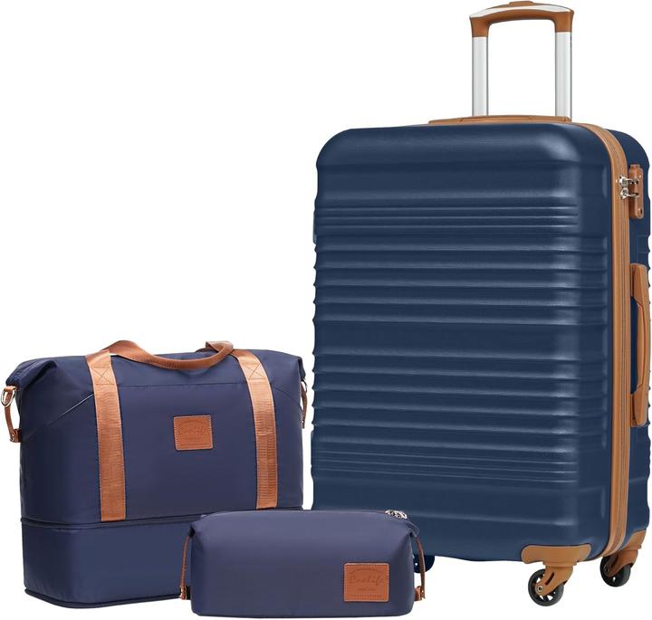 Coolife Koffer Set 3-teilig mit TSA-Schloss & Rollen