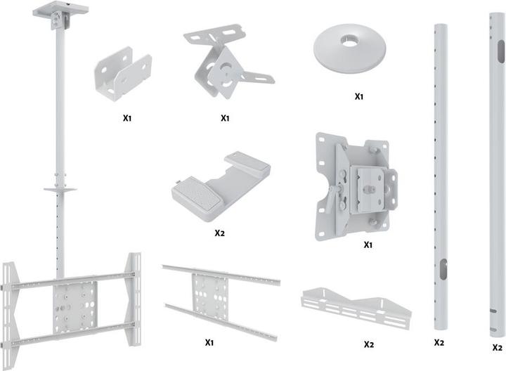 Actual product image Multibrackets Public Ceilingmount L Single