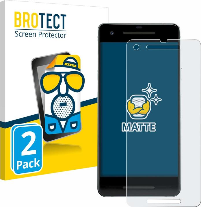 Produktbild BROTECT Entspiegelungs-Schutzfolie Displayschutz Matt (2 Stück, Google Pixel 2)