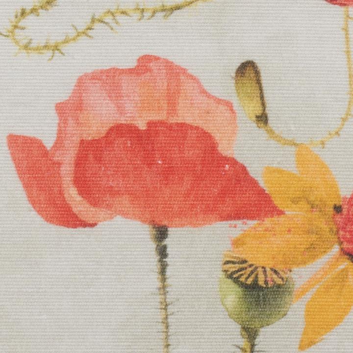 Image du produit VBS Tissu à motifs imitation lin "Coquelicots", largeur 140 cm, vendu au mètre
