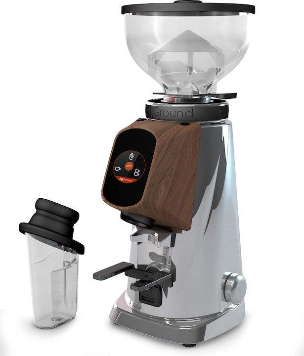 Productafbeelding Fiorenzato AllGround Koffiemolen Chromen behuizing, Eiken 230V EU (EU-stekker)