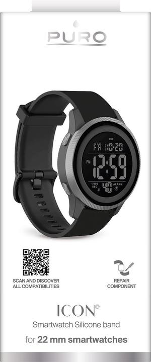 Actual product image Puro Smartwatch strap universal, 22mm (S (22 mm, Silicone)