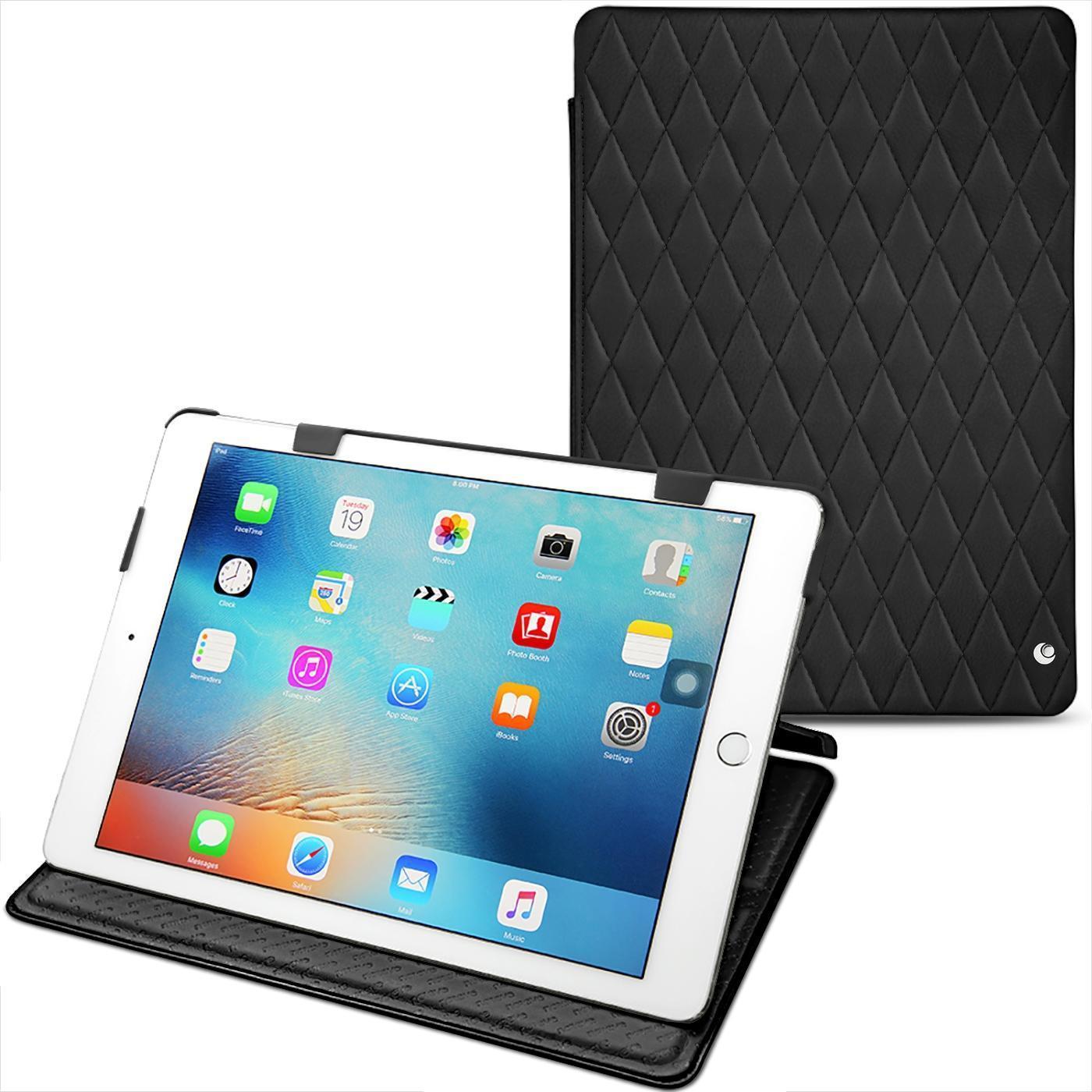 Noreve Lederschutzhülle horizontal (iPad Pro 9.7 2016 (1. Gen)), Tablet Hülle, Schwarz