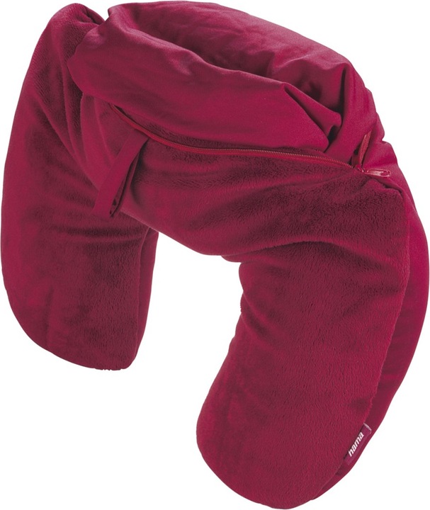 Actual product image Hama 2in1 microbead travel pillow, berry (Head & neck pillow)